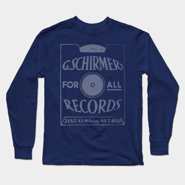 Schirmer Records Long Sleeve T-Shirt by MindsparkCreative